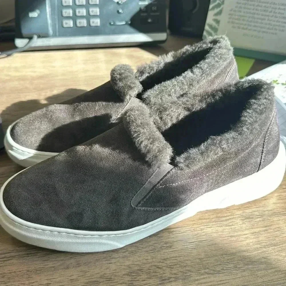 M. GEMI The Cerchio Shearling Sneakers Slip-On